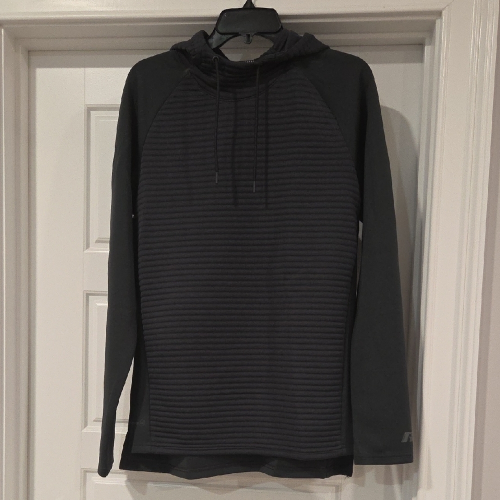 Russell Athletic Black Ribbed Hoodie
